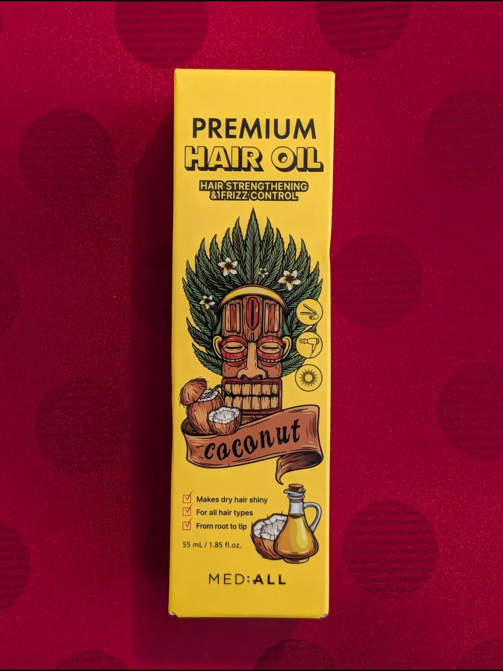 Premium Hair Oil Hair Strengthening & Frizz Control By Med:All New In Box